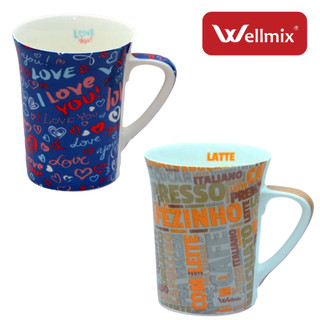 Caneca De Café Chá em Cerâmica Resistente Decorada 320ml Wellmix em Oferta na Shopee
