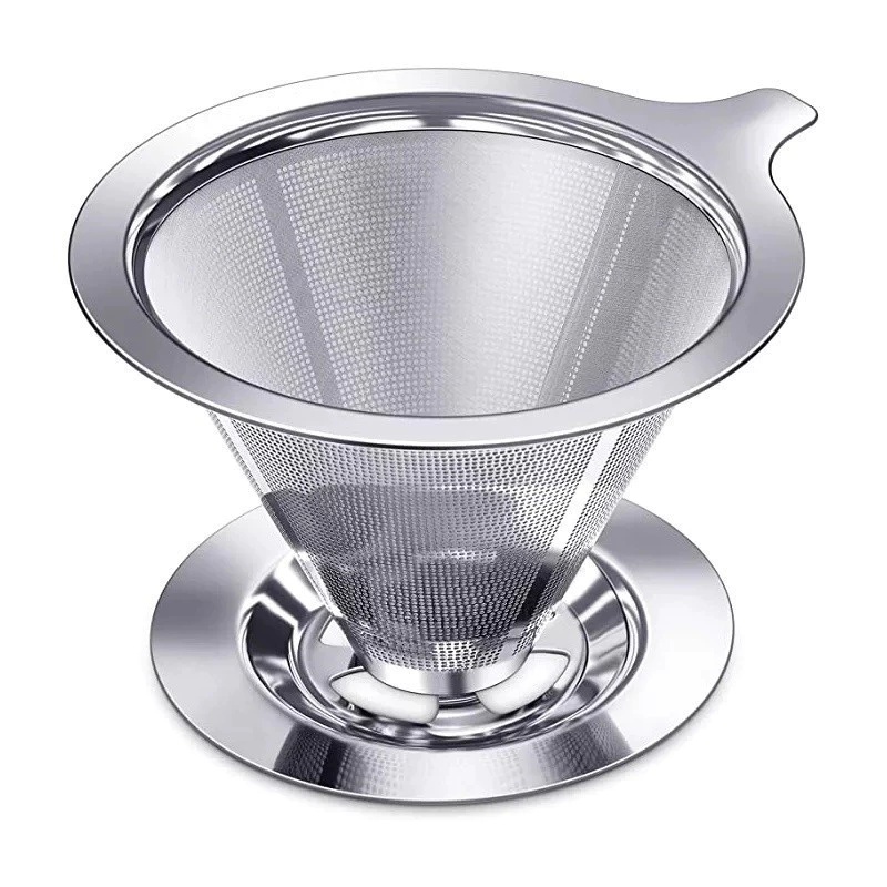 Filtro De Café Coador Café Chá Inox De Alta Qualidade Atóxico Reutilizável Pour Over--Envio imediato em Oferta na Shopee