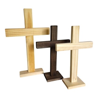 Crucifixo em Madeira Rústica Artesanal | Cruz Decorativa Religiosa em Oferta na Shopee