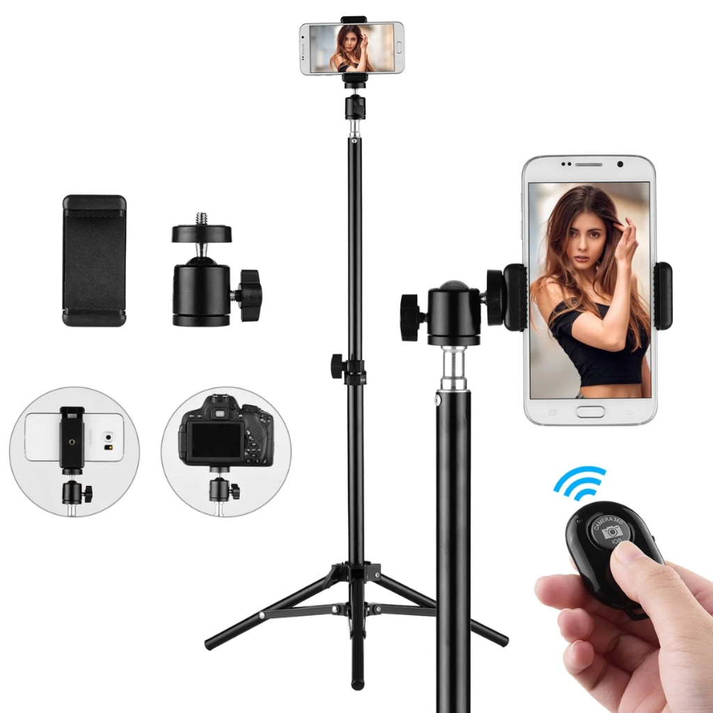 Tripé Ring Light Metros Controle Bluetooth e Suporte Celular Envio Rapido em Oferta na Shopee
