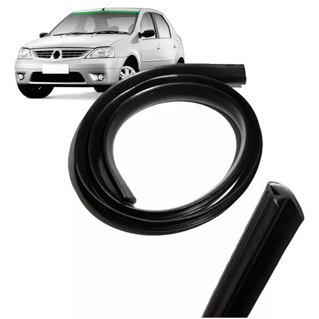 Borracha Friso Superior Parabrisa Logan 2007 A 2013 2014 em Oferta na Shopee