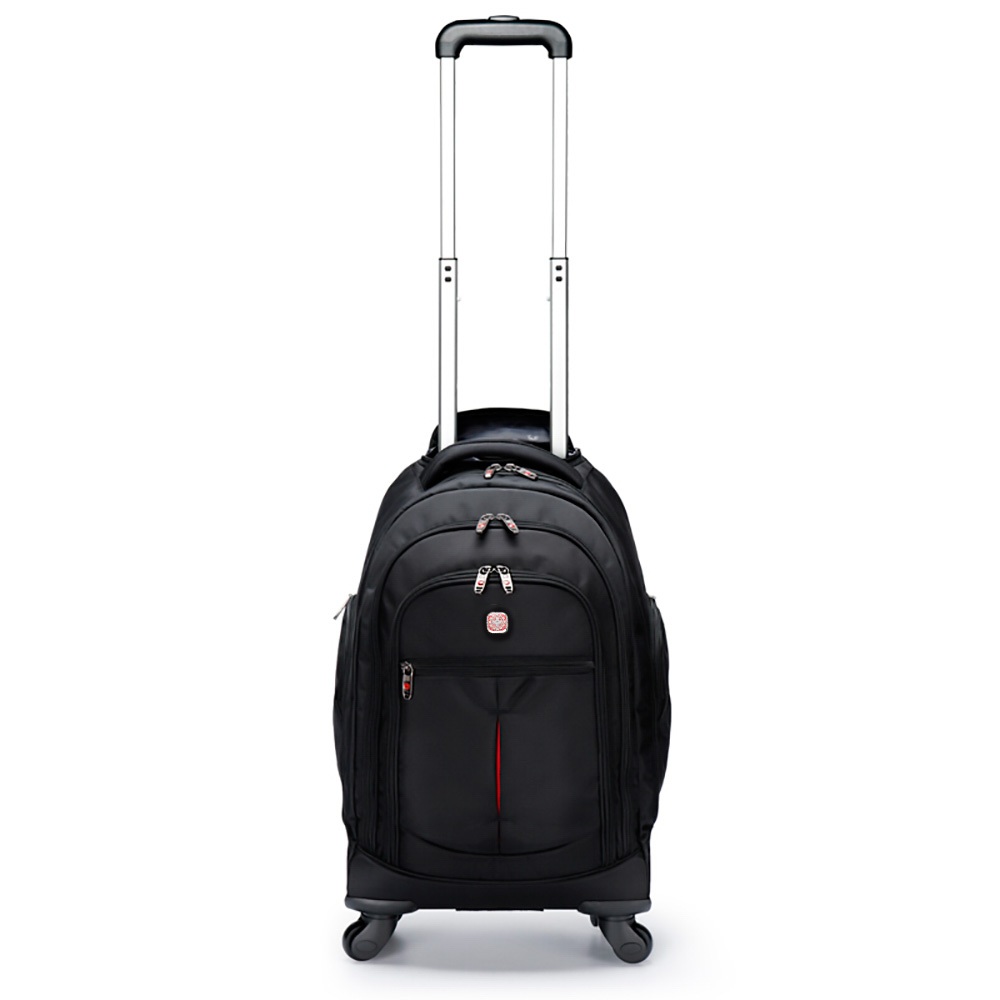 Detalhes do Mochila de Rodinha Puxador Reforçado Multifuncional