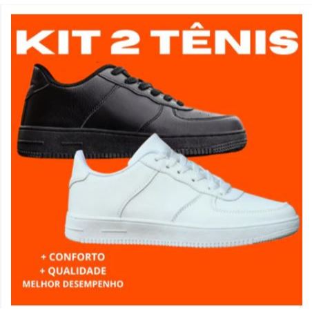 KlT 2 tenis Promoção de Lançamento: Tênis Casual Esportivo Branco Feminino e Masculino Carnaval 2025