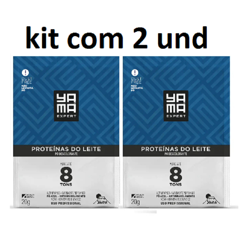 KIT COM 2 Pó Descolorante Ultra Rápido Proteínas do Leite 20g - Yamá
