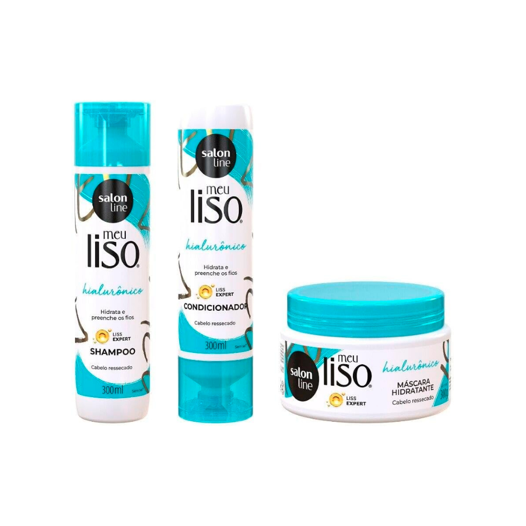 Kit Meu Liso Shampoo + Condicionador + Máscara SPA Capilar Ácido Hialurônico