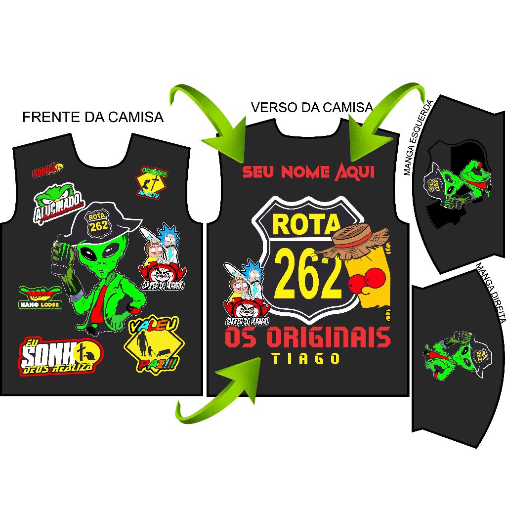 CAMISA ROTA 262 OU 381 DRY FIT - LINDA LANÇAMENTO CAMINHONEIRO ROTAS - BASTA ESCOLHER A ROTA E SEU NOME APÓS A COMPRA