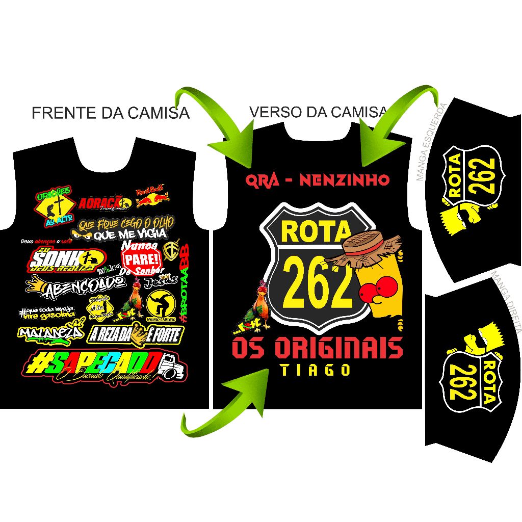 CAMISA CAMINHONEIRO ROTA 262 OU 381 DRY FIT - LINDA LANÇAMENTO CAMINHONEIRO ROTAS - BASTA ESCOLHER A ROTA E SEU NOME APÓ