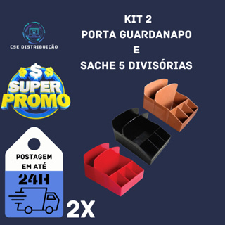 Kit 2 Porta Guardanapos e Sachês 5 Divisórias Bar Restaurante Lanchonete (ENVIO IMEDIATO EM 24H) em Oferta na Shopee