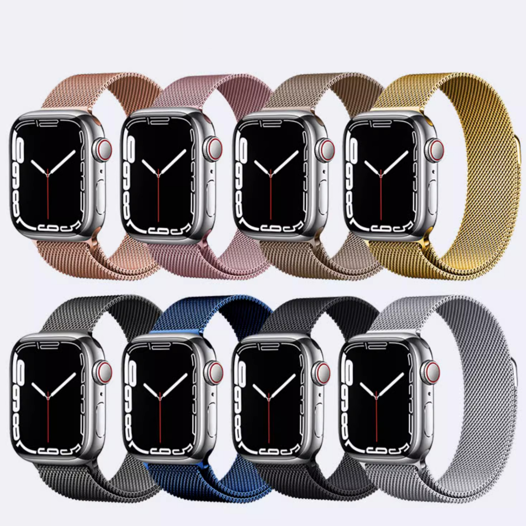 Adequado para a série Apple Watch, pulseira milanesa de metal iwatch