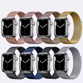 Adequado para a série Apple Watch, pulseira milanesa de metal iwatch em Oferta na Shopee