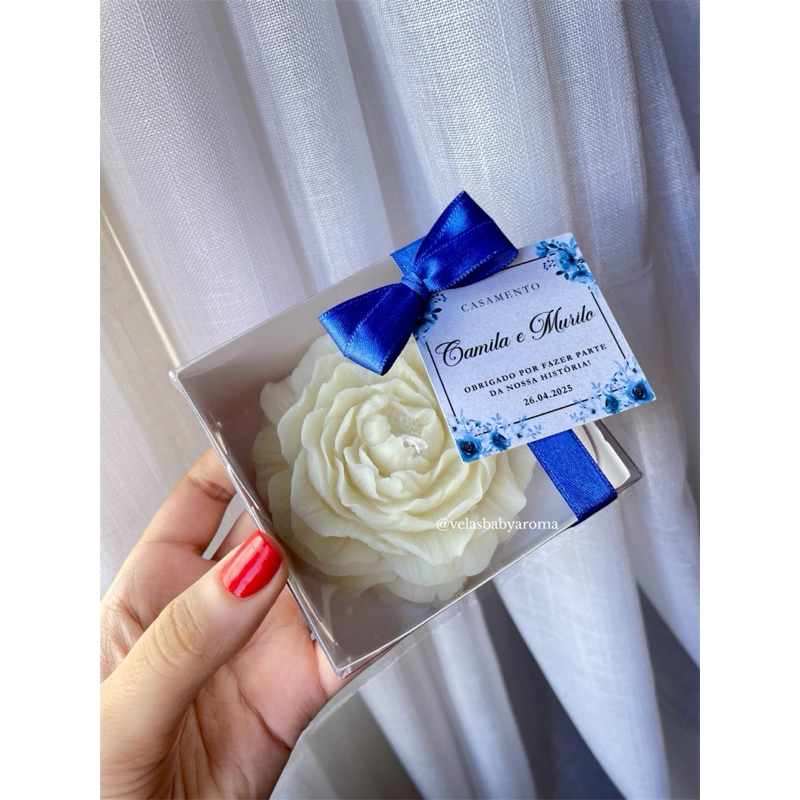 Lembrancinha casamento vela aromática flor peônia | casamento | lembrancinha 15 anos | lembrancinha formatura
