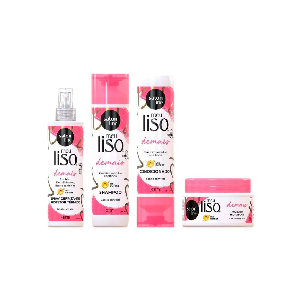 Kit Meu Liso Demais com Spray Defrizante Protetor Térmico