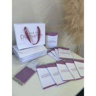 10 KIT COM SACOLA, LAPIS E BLOCO DE NOTAS PARA CURSO, EVENTOS, WORKSHOP, FORMATURA E ETC. em Oferta na Shopee