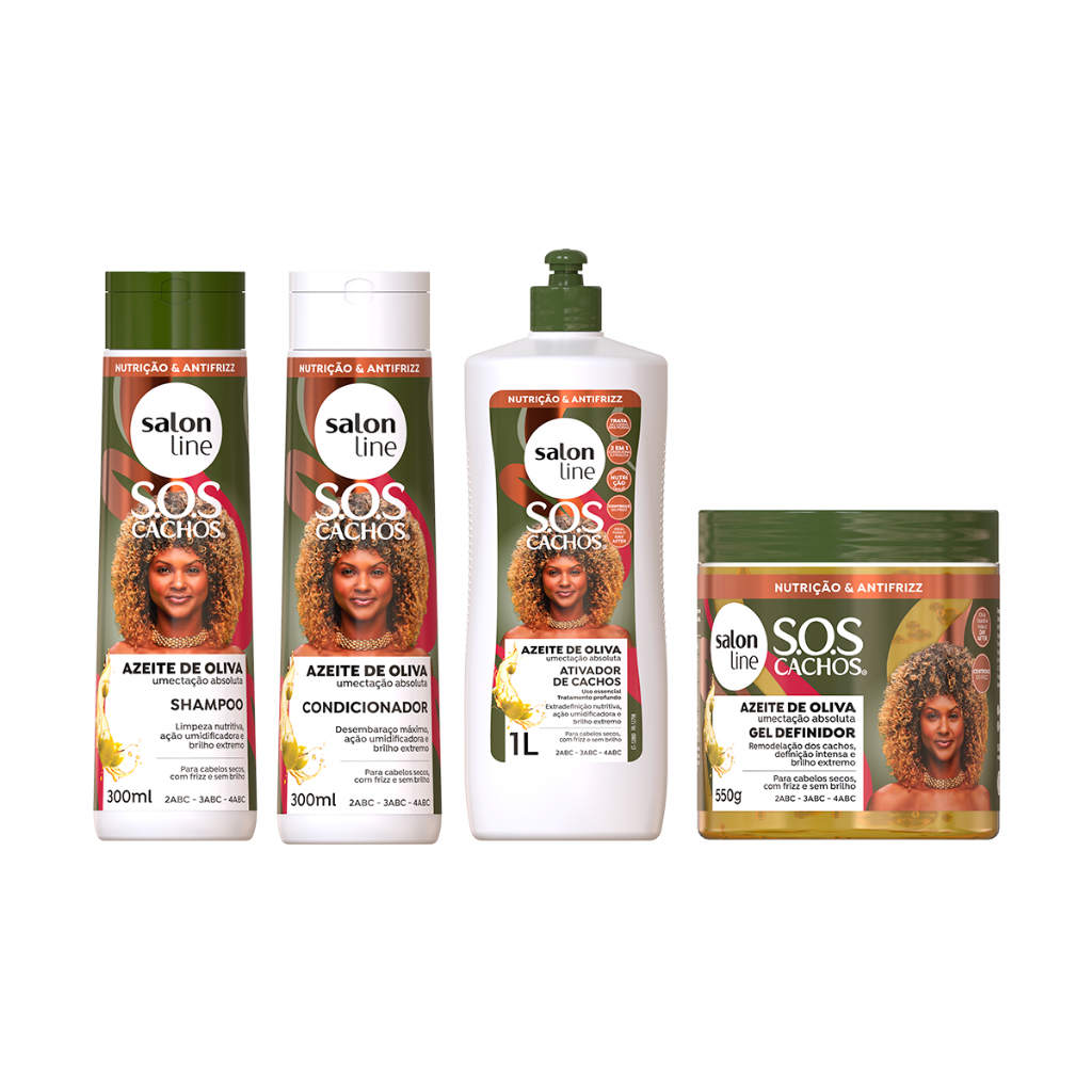 Kit Nutrição com Azeite de Oliva SOS Cachos - 4 Produtos