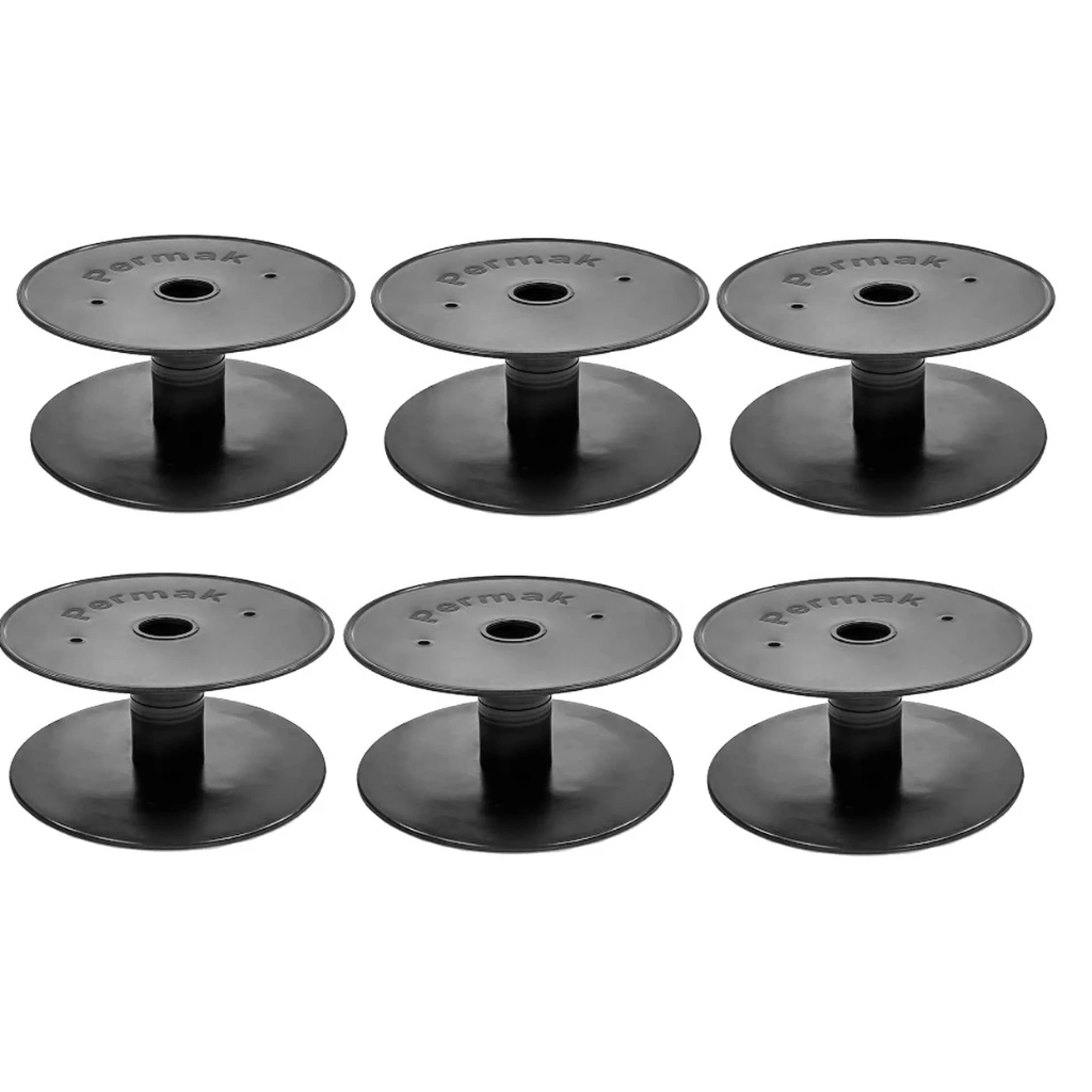 06 Bobina Plástica Carretel Grande Para Fio Linha Corda Cabo Extensão