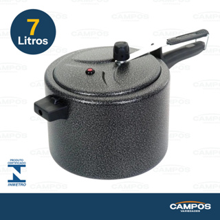 Panela de Pressão 7 Litros ASJ Preta Craqueada Envio Imediato em Oferta na Shopee