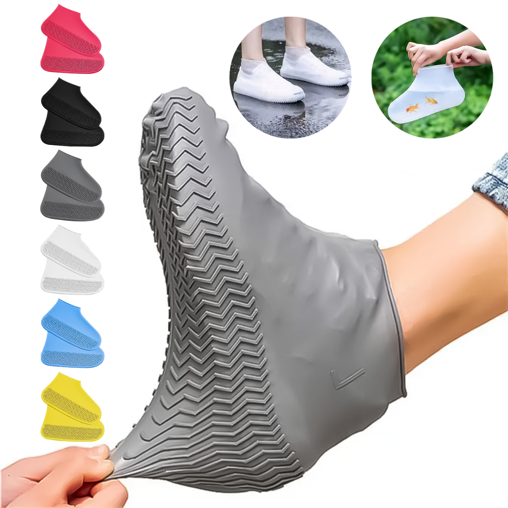Capa Protetora Impermeável de Silicone Para Tênis Sapato Bota Chuva Moto Antiderrapante Reutilizável