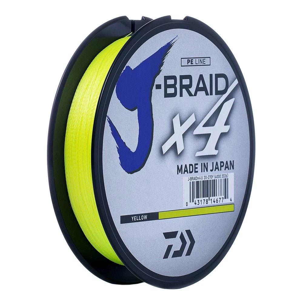 Linha multifilamento J-BRAID x4 135m Amarelo - Daiwa