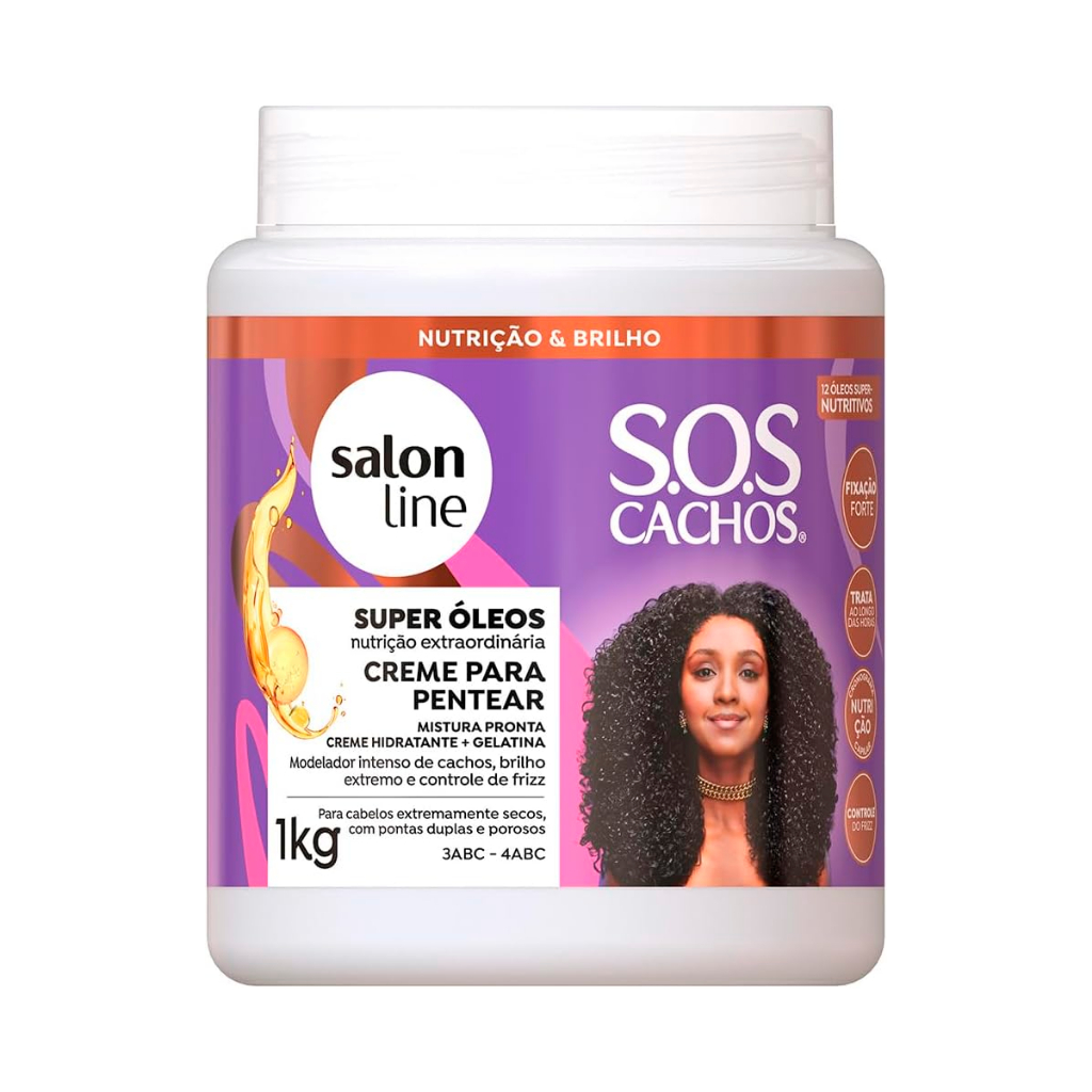 Creme Para Pentar Gel Creme SOS Cachos Super Óleos 1kg
