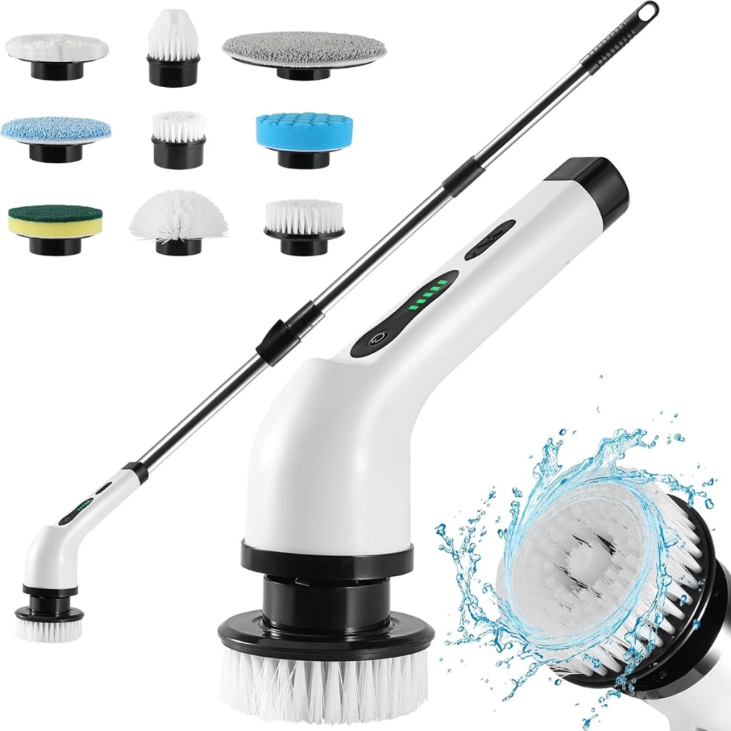 Escova De Limpeza Multiuso Elétrica 9 Cabeças Sem Fio 360º em Oferta na Shopee