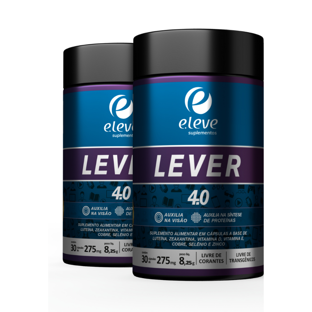 Luteína E Zeaxantina - Lever 4.0 + Zinco 4x Mais - 2 Frascos em Oferta na Shopee