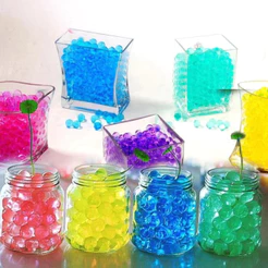 130 Bolinhas Orbeez Gel Festa Cresce na Água Vaso Planta