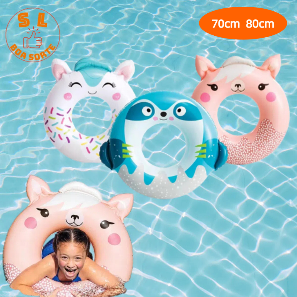Boia De Cintura Infantil 60cm 70cm Mais de 3 Anos Inflável Animais Flutuado Infantil Juvenil em Oferta na Shopee