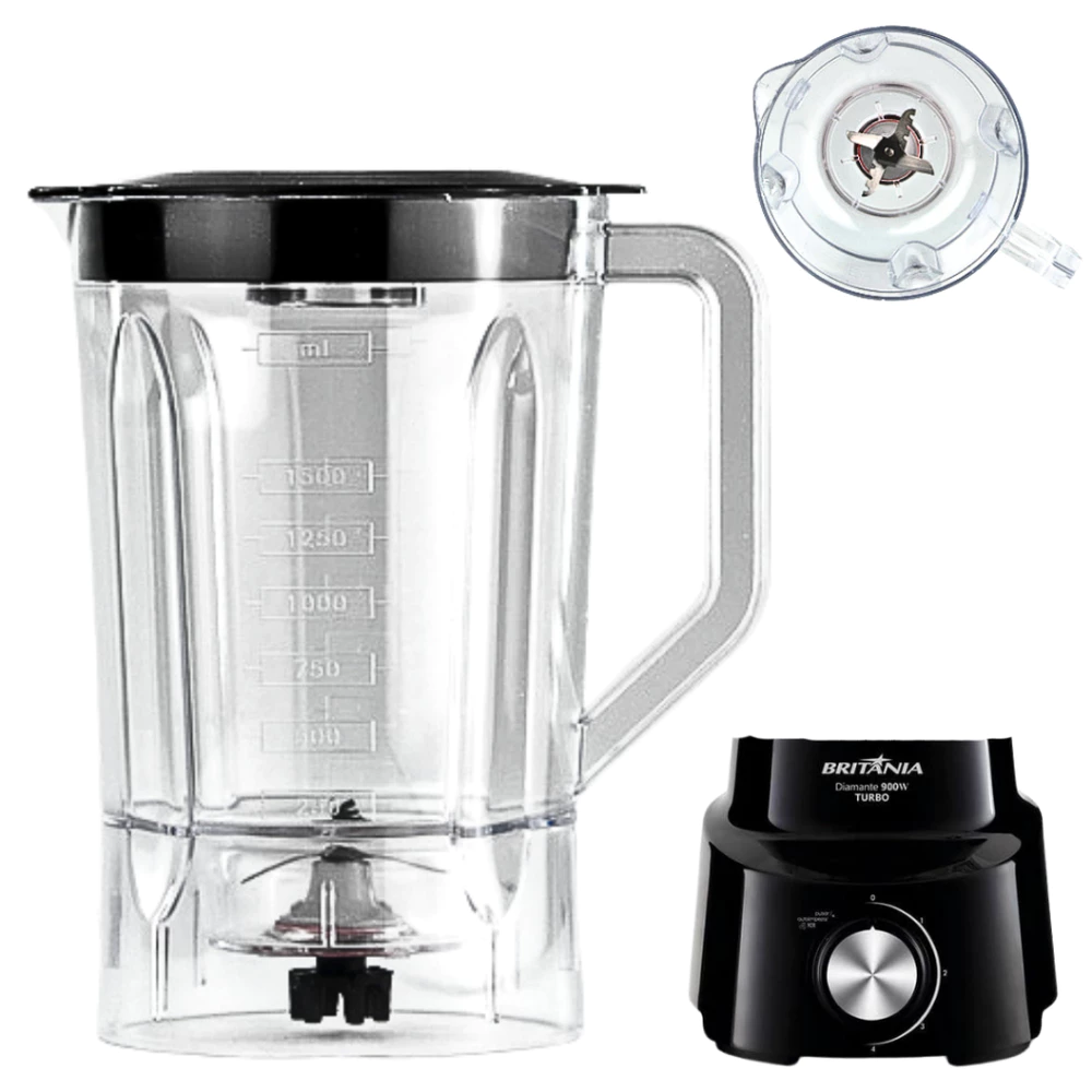 Copo De Liquidificador Britania Diamante 800 (900W) Blq970 Turbo