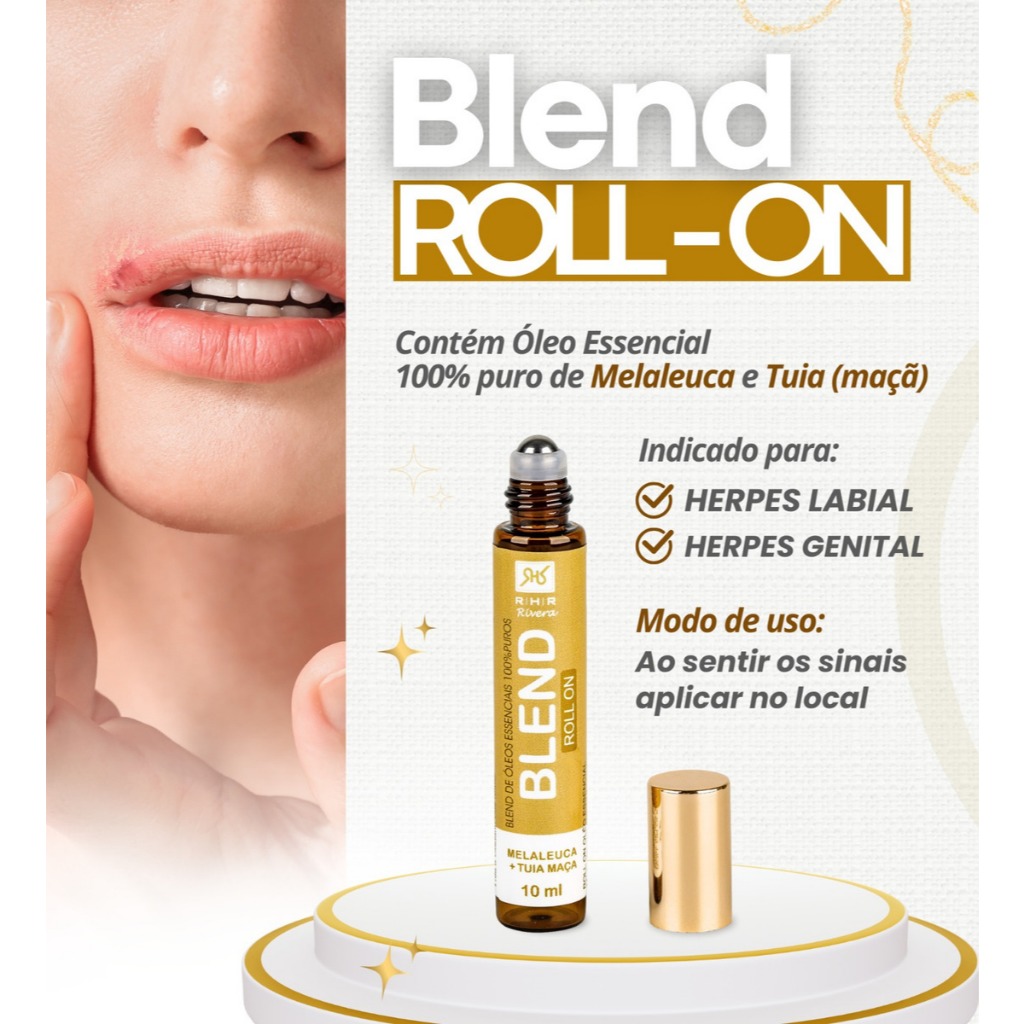 Remédio para Herpes de Pele - Blend Roll-on 10ml