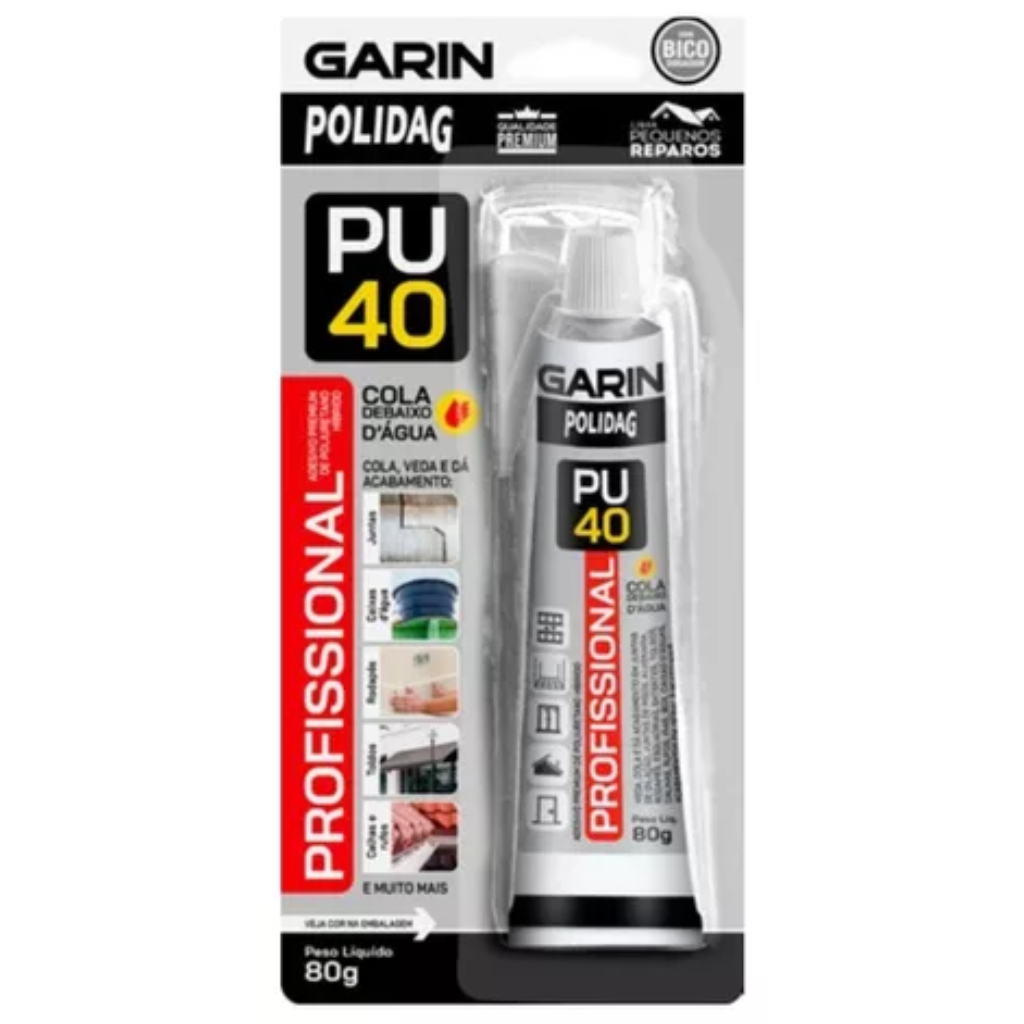 Cola Pu40 Poliuretano Adesivo Selante Profissional 80gr Garin Polidag em Oferta na Shopee