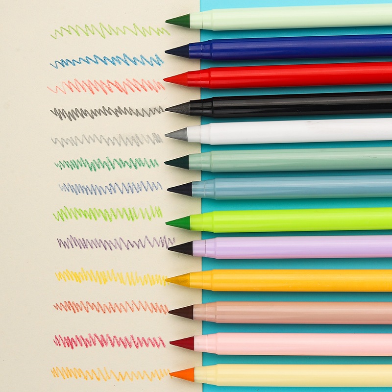 Kit 12 CORES Lápis Infinito COLORIDO Borracha  Escrita Eterna Criativo Não Pegajoso Sem Chumbo Escritório/Escola em Oferta na Shopee