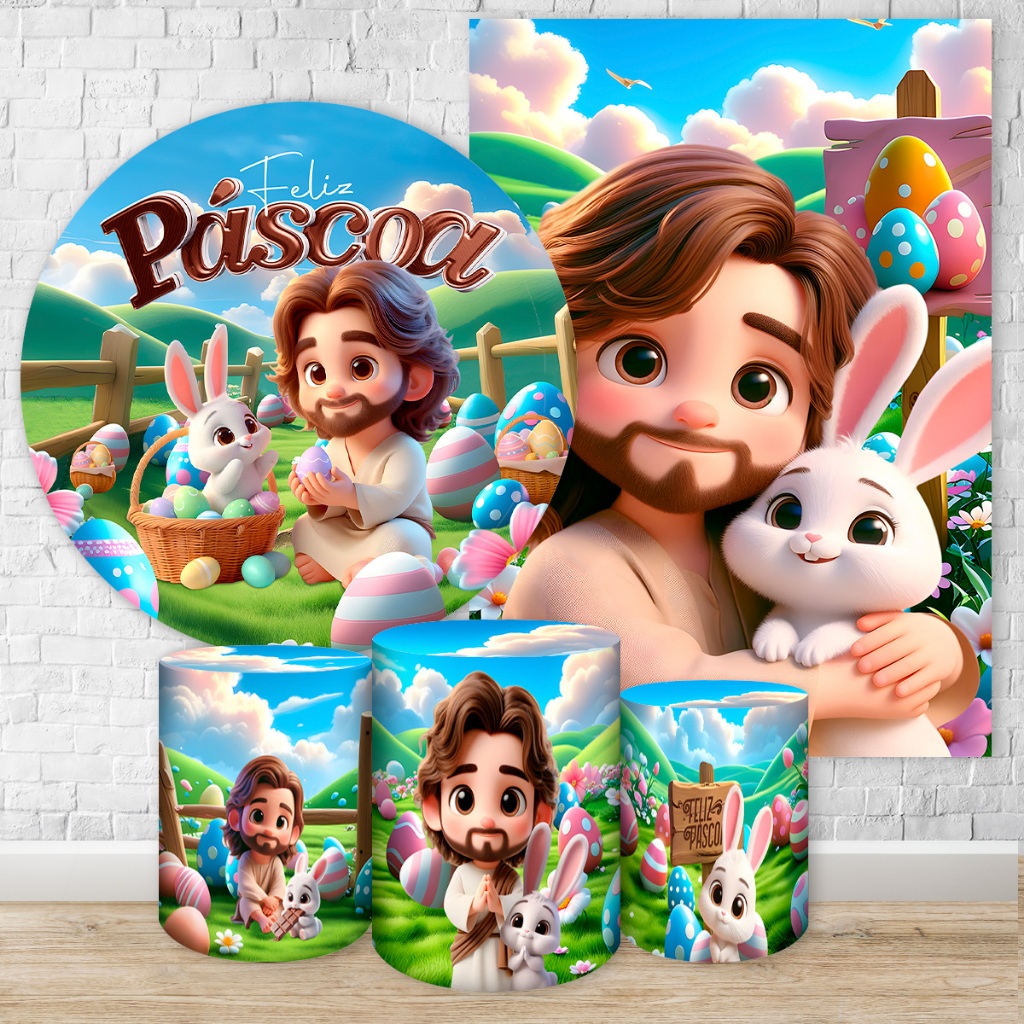 Capas de Painéis, cilindros e Kits Completos Sublimados Veste Fácil Tema Feliz Páscoa em Oferta na Shopee