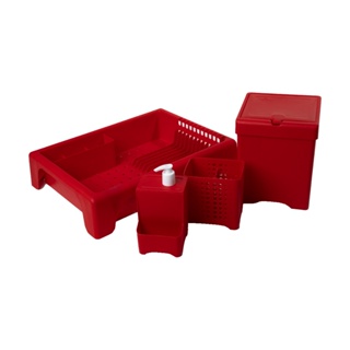 Kit Pia Porta Detergente Lixeira Escorredor de Louça Talheres em Oferta na Shopee
