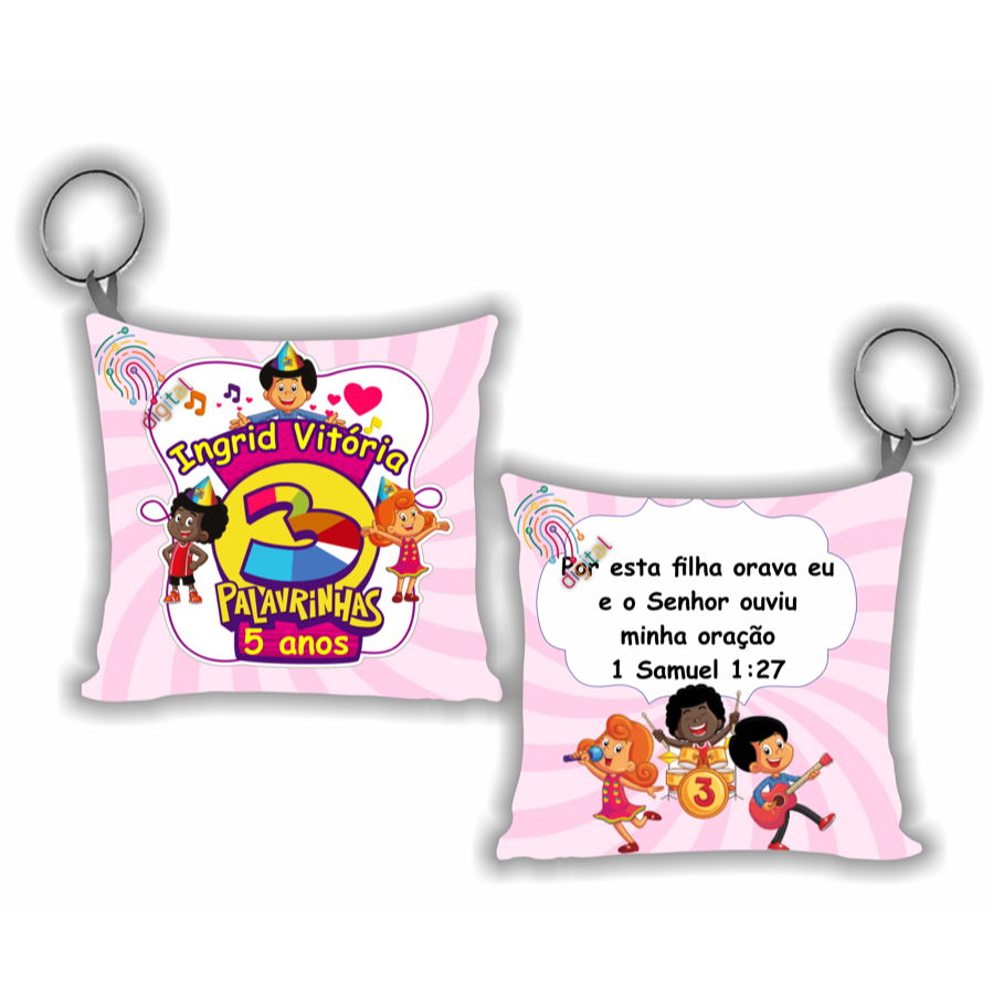 Chaveirinhos Almochaveiros - Três 3 Palavrinha - Personalizados 10 a 60 unidades