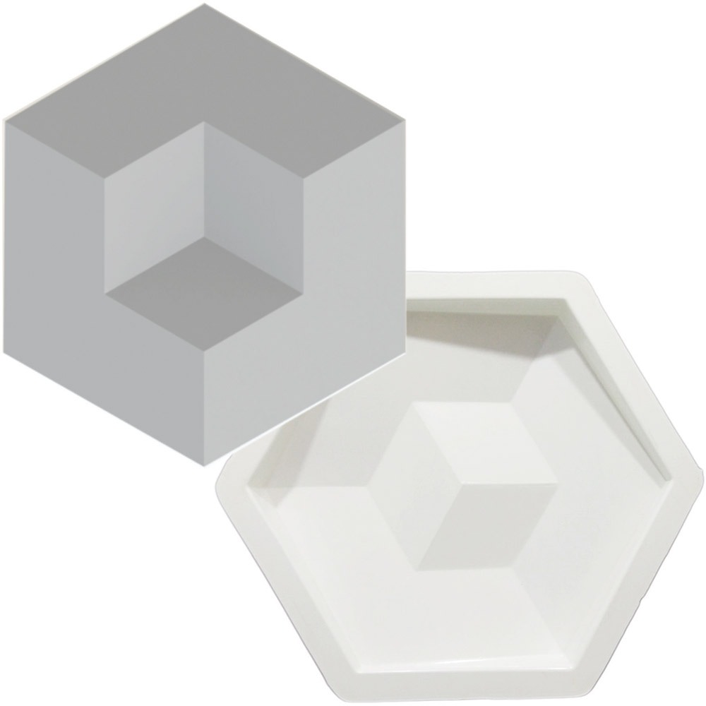 Fôrma 3d Hexagonal Para Produzir Peças de Gesso ou de Cimento 3d 25x21,5cm IN255