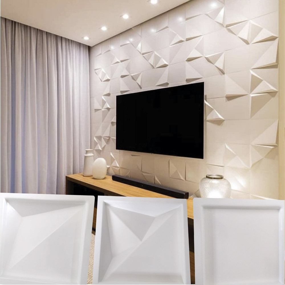3 Fôrma 3d Andorinhas Para Produzir Peças de Gesso ou de Cimento 3d 20x20cm IN211
