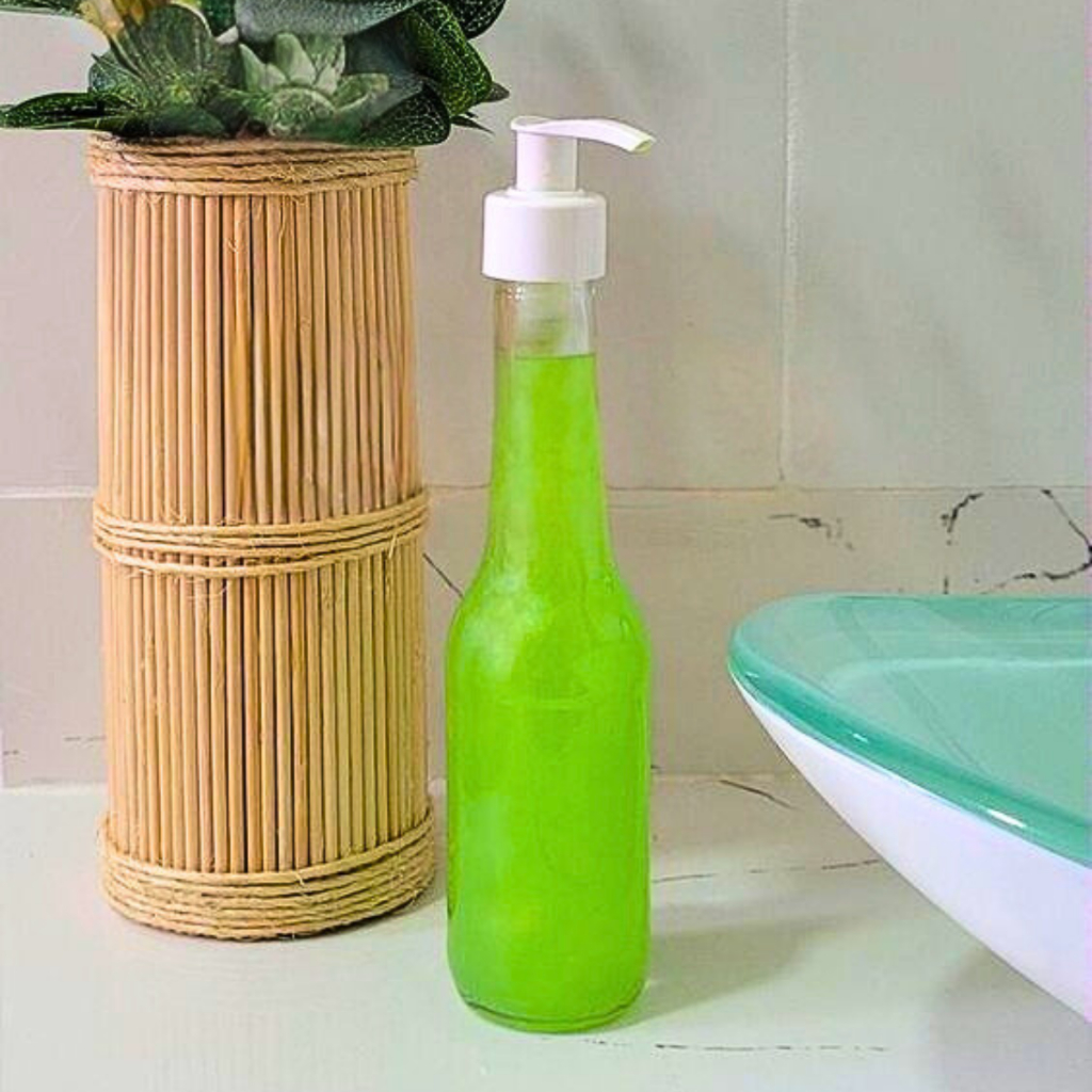 10 Garrafinhas De Vidro 275 Ml Ice Long Neck Com Bico de Pato Saboneteira Álcool em Gel Shampoo