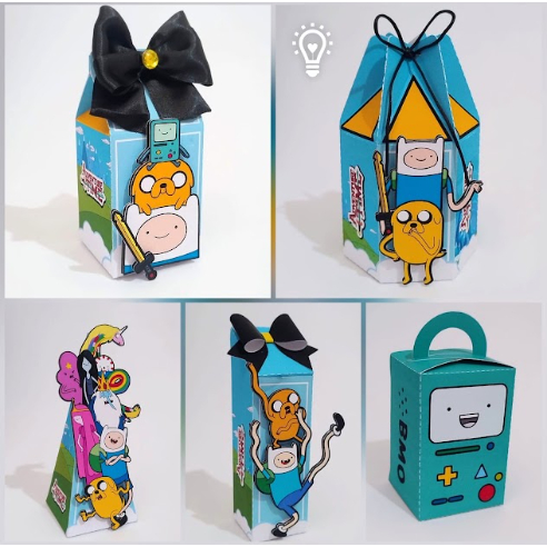 Kit caixinhas personalizadas PEGUE E MONTE tema HORA DE AVENTURA  / mimo  / lembrancinhas  / kit festa.