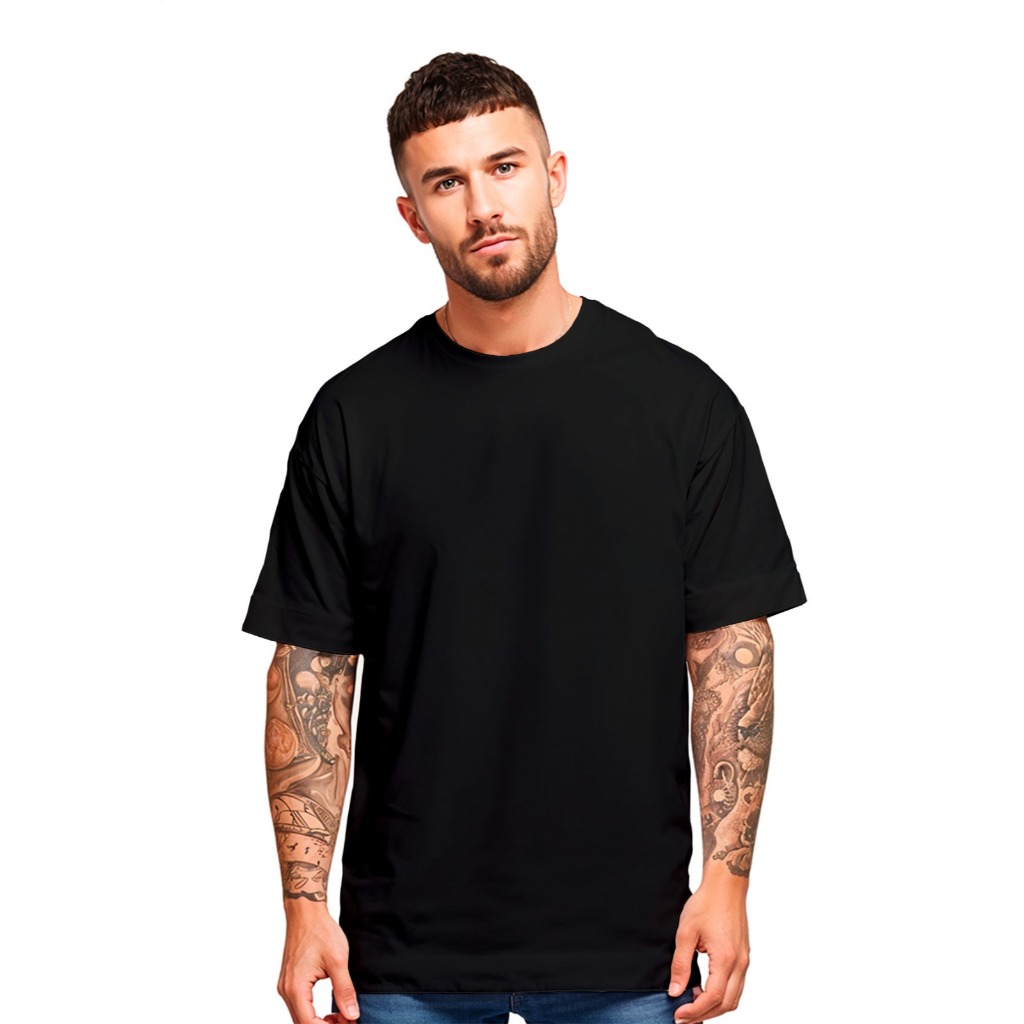 Camiseta Oversized Streetwear Premium basica Lisa Fio 30.1penteado 100% Algodão