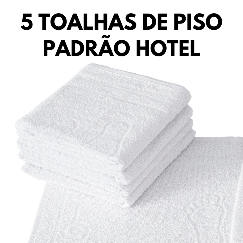 Kit 05 Toalhas Piso Laune Haus Tapete Banheiro Branco Padrão Hotel 400g/m² Máxima Absorção em Oferta na Shopee