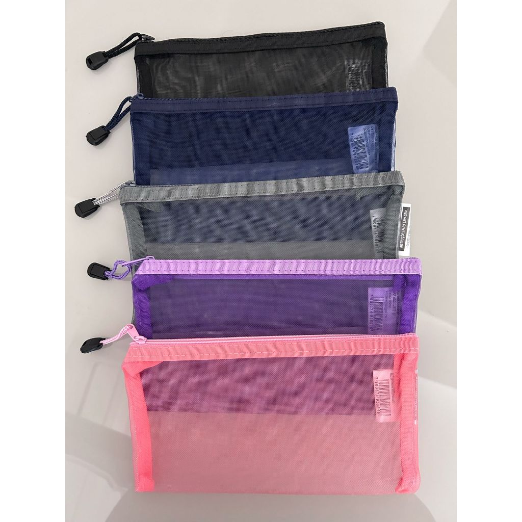 Estojo Porta Objetos de Nylon Com Zíper Necessaire Transparente Papelaria em Oferta na Shopee