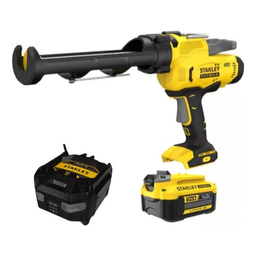 Aplicador de Silicone Stanley 20V SCE600 C/ Bateria 4Ah e Carregador Bivolt Original