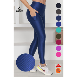 LEGGING C/BOLSO POLIAMIDA BRILHO UV50+ REF:055 em Oferta na Shopee