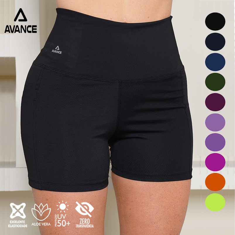 SHORT POLIAMIDA SEM BOLSO ZERO TRANSPARÊNCIA.