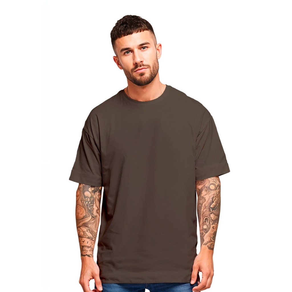 Camiseta Oversized Streetwear Premium basica Lisa- Fio 30.1penteado 100% Algodão
