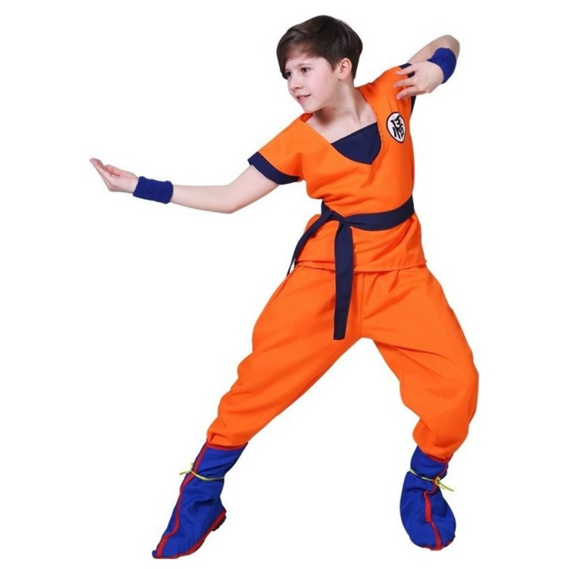 DRAGON BALL SET SON GOKU TRAGE COSPLAY FANTASIA INFA em Oferta na Shopee