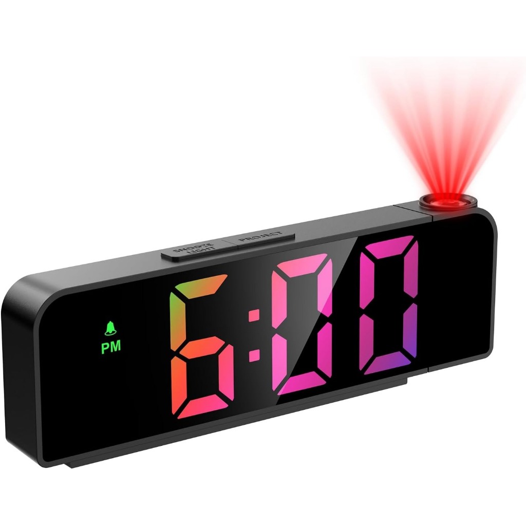 Relógio LED de Mesa Digital Despertador Soneca com Projeção no Teto LE-8138