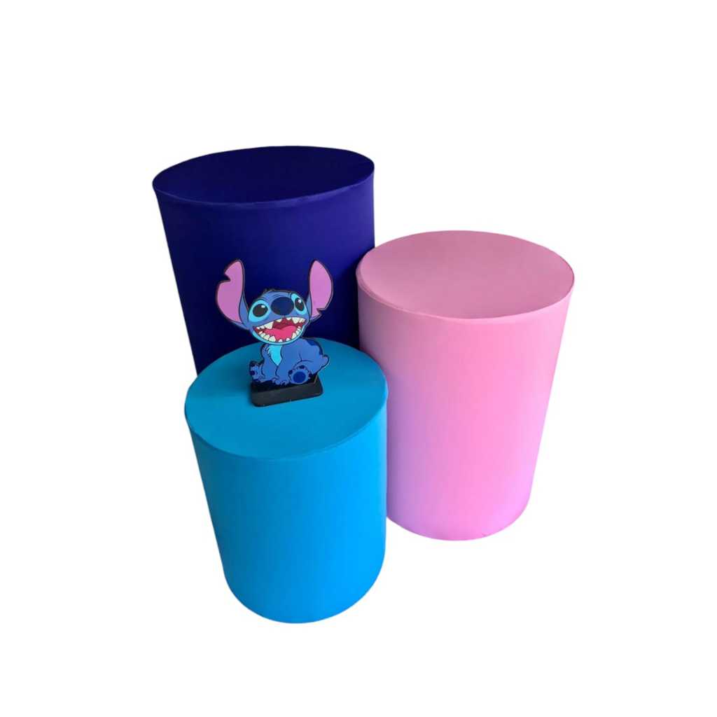 Trio de Capas para Cilindro DECORAÇÃO para Festas STITCH LINDA COR em Oferta na Shopee
