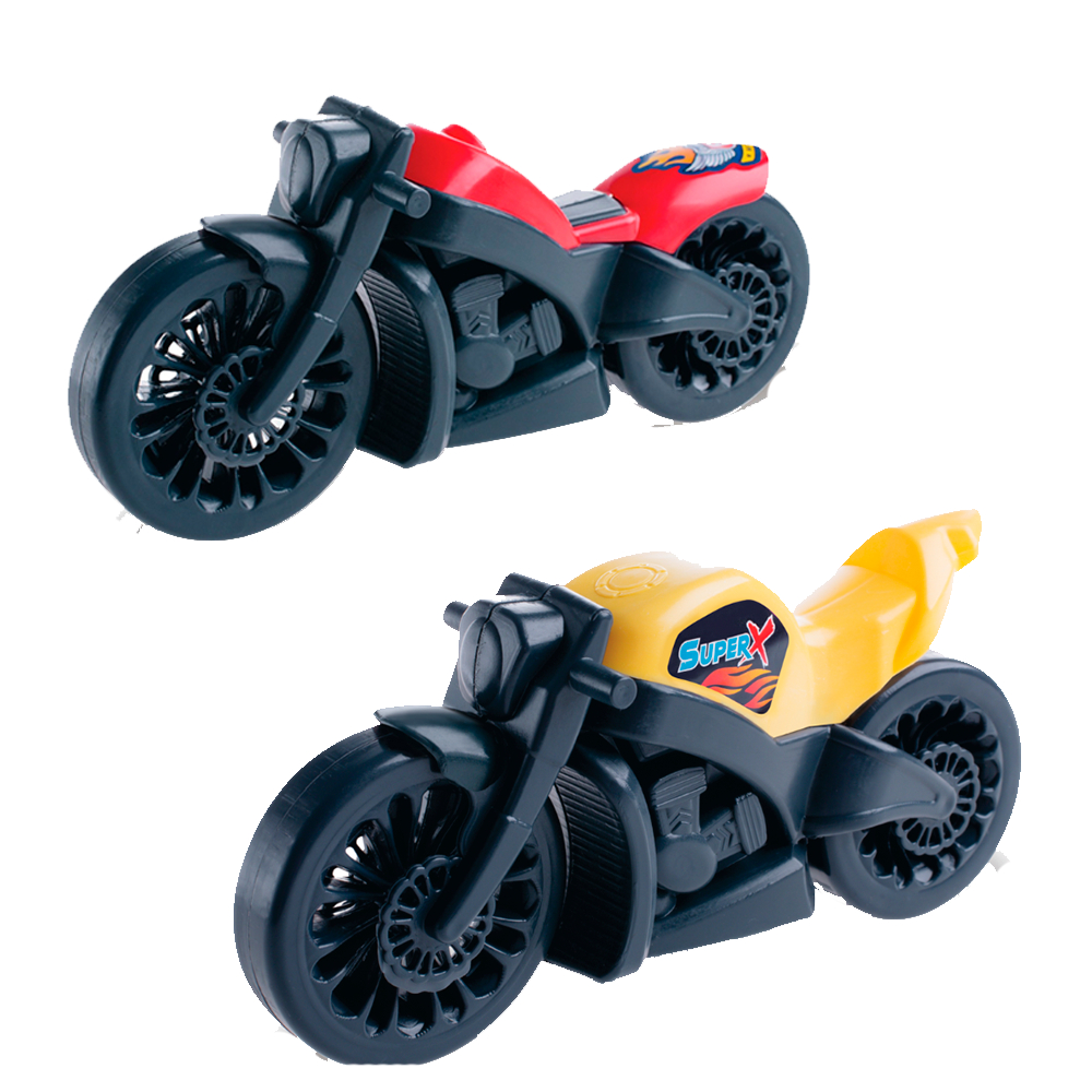 Kit com 2 motos de Brinquedo Moto Super X e Moto Custom Menino e Menina