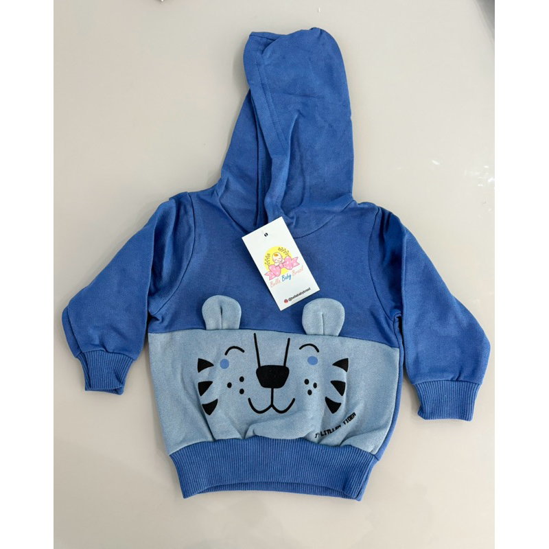 Blusa de moletom liso, com capuz, interativo para meninos PMG 1/2/3